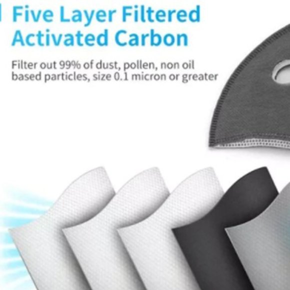 Activated Charcoal Filter Sports Mask Covid19 Mask - Picture 5 of 5